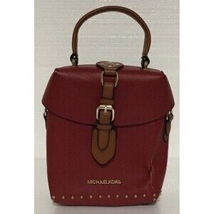 MICHAEL KORS Red Bucket Leather Handbag PREOWNED